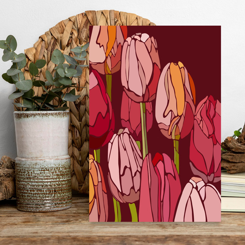 Field Of Tulips by Ankie Kooi - Wrapped Canvas Print, 45.72 cm H x 30.48 cm W
