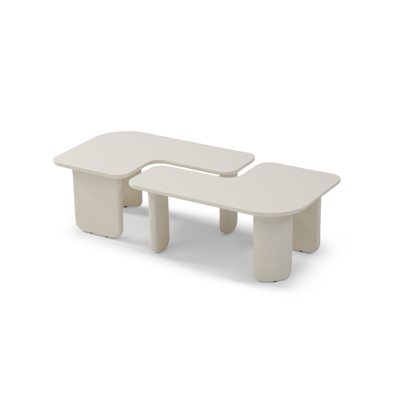 2PC Coffee Table Set, White