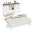 Farmhouse Platform Storage Bed with Bookcase Headboard and Built-In Charging Station-1332075234-1332075233