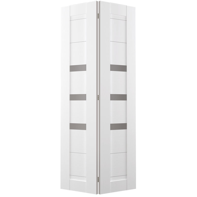 Porte pliante en D et en bois manufacturé Dora, Blanc, 36 po x 79,38 po