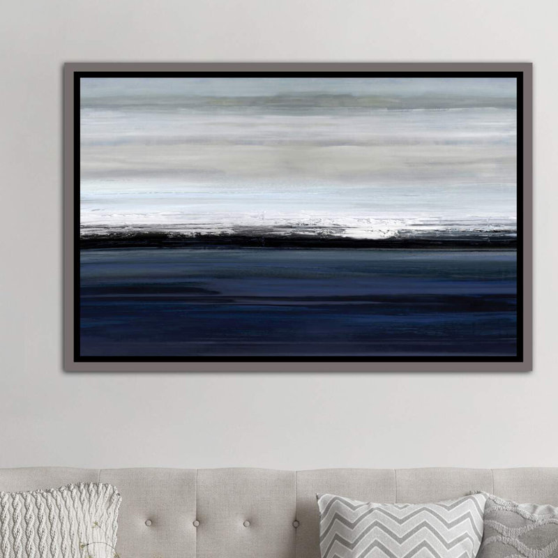 "At the Edge" par Rachel Springer, reproduction d’art, Toile encadrée de bois rustique foncé, H 32 po x l 48 po x P 1,5 po