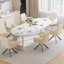 Chaise de salle à manger rembourrée pivotante à 360 ° en couleur unie avec accoudoirs Morden-630840468