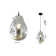 This Pendant Light Is In A Silver Finish. The Frame Is Made Out Of Metal In Black Color, And It Comes With A Silver Jar Glass Shade. The Adjustable Cord Link Makes This Fixture Suitable For Most Ceiling Heights.