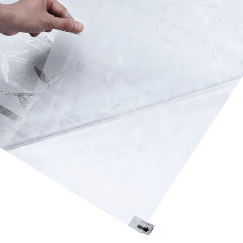  Window Film Set Of 4 Frosted PVC 23.6 X 196.9 In, White