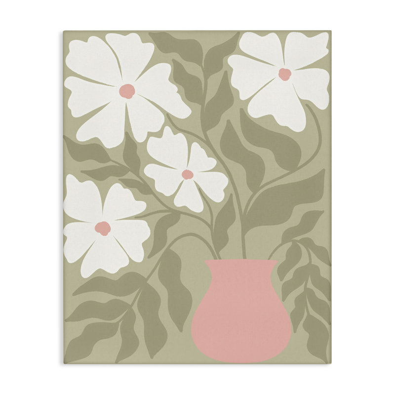 «Funky Pastel Florals», art mural sur toile par Taylor Shannon Designs, H 48 po x l 36 po
