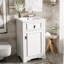 Meuble-lavabo de 20 pouces avec lavabo en céramique, porte à fermeture douce, tablette réglable et support de rangement fixé à la porte - idéal pour les petites salles de bain-166793163