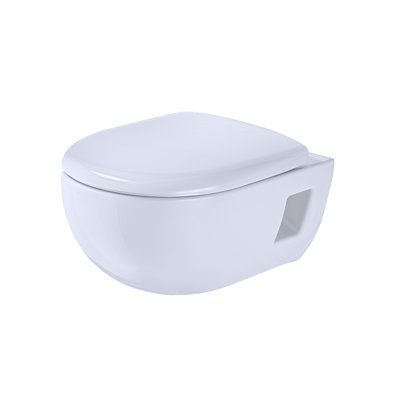 Wall Hung Toilet with button flush and soft close seat