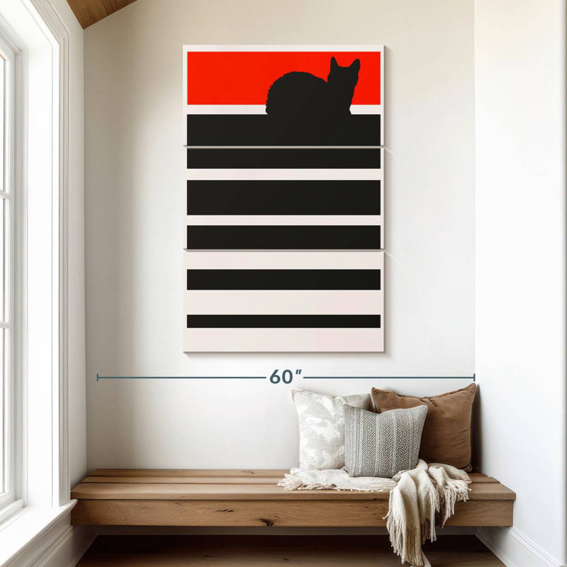 Brampt Digital Sunset Cat, 50" H x 32" W