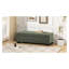 Banc de rangement avec repose-pieds 50 po en tissu texturé avec repose-pieds et rangement dissimulé
