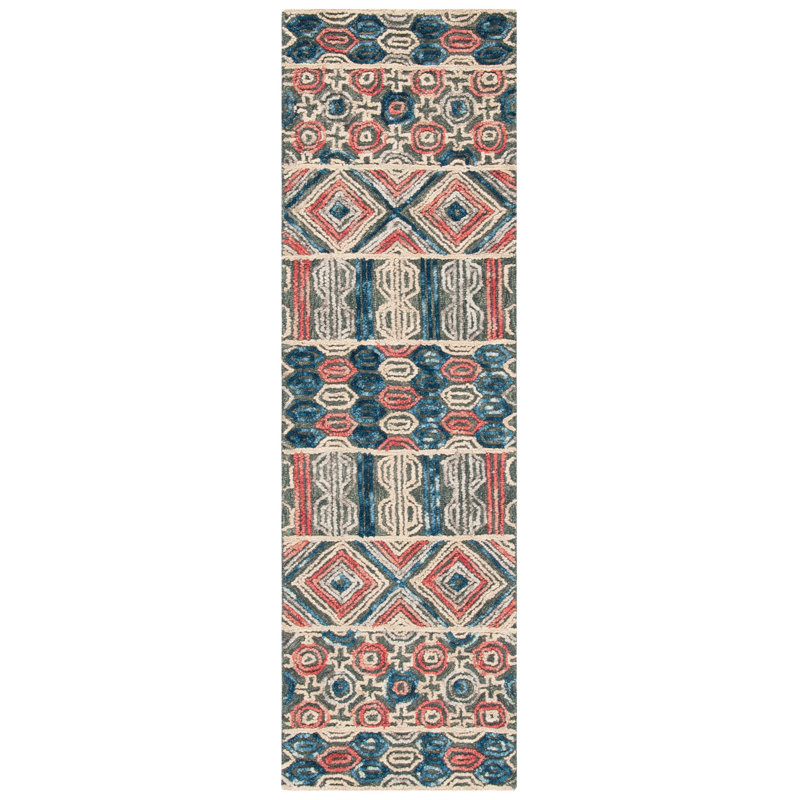Brashear Hand Tufted Wool And Cotton Southwestern Rug, Runner 2'3" x 8'