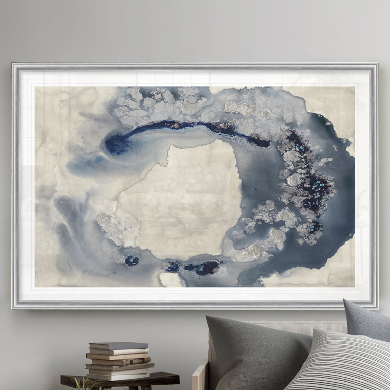 «Celestial Paynes I», reproduction d'art sur toile, H 18,5 po x l 24,5 po x P 1,5 po, Encadrement argenté