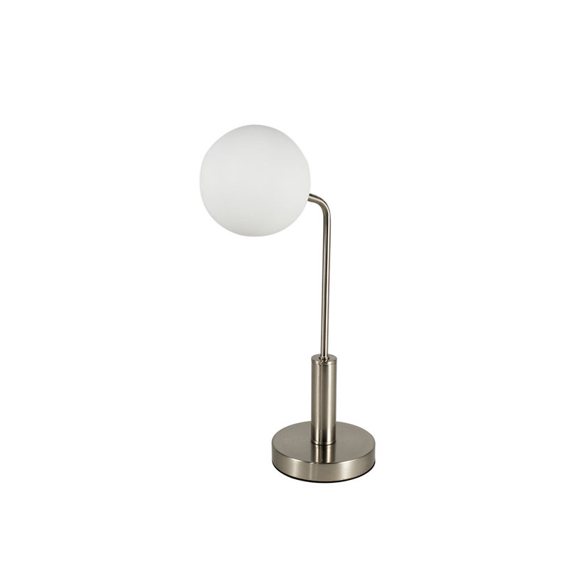 Metal Arched Lamp, Satin Chrome 