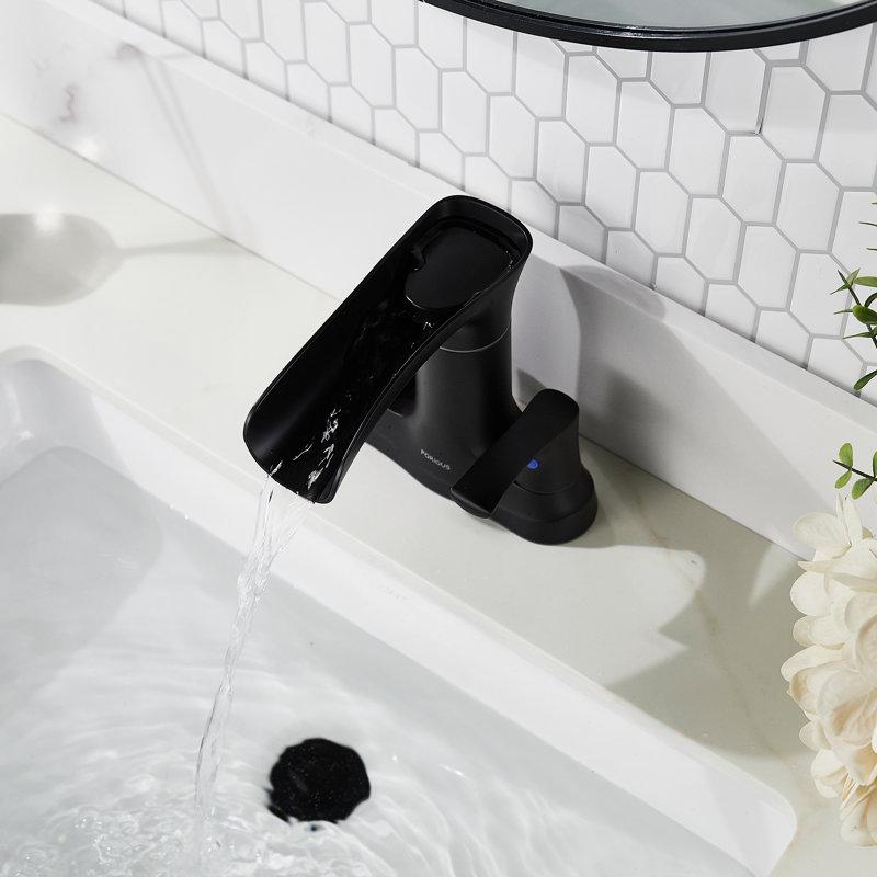 Center set Bathroom Faucet, Black