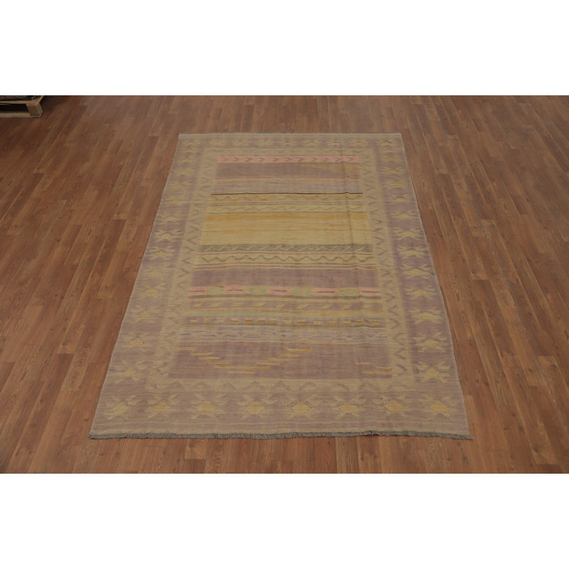 Tapis tribal en laine tissé à la main 5 x 8
