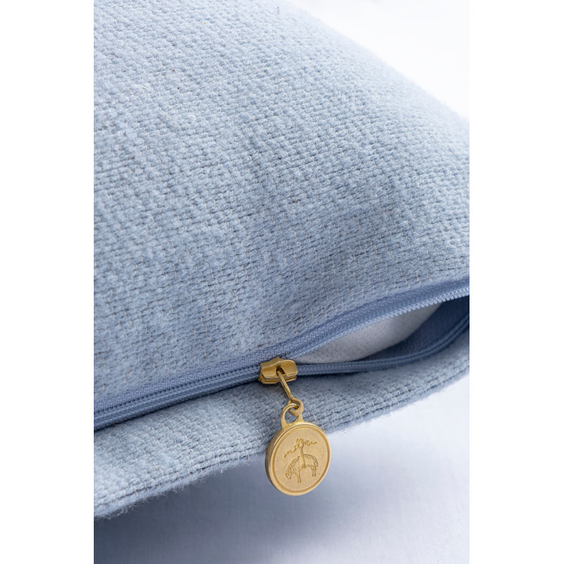 Housse et insert de coussin décoratif carré en coton CHAMBRAY DECORATIVE
