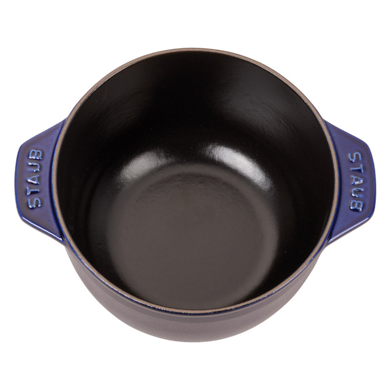 Staub Cast Iron 1.84-qt Petite French Oven, Dark Blue, 1.84 quarts