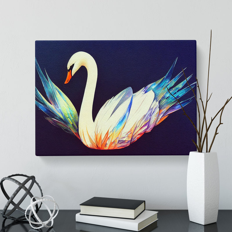 Magical Swan Vol.2 - Wrapped Canvas, 40cm H x 60cm W x 3cm D