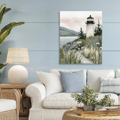 Toile de phare côtier calme, design par Riley B
