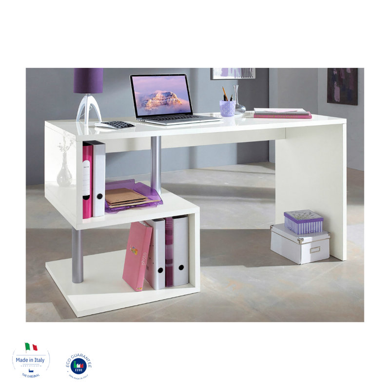 Clara Computer Desk, White