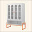 Armoire à chaussures de 5,9 po de hauteur - portes en filet à double face, tablettes mobiles à double couche, base creuse (résistante à l'humidité, résistante aux chocs, accessible par robot de balayage) pour le salon, 1 armoire seulement-179717873