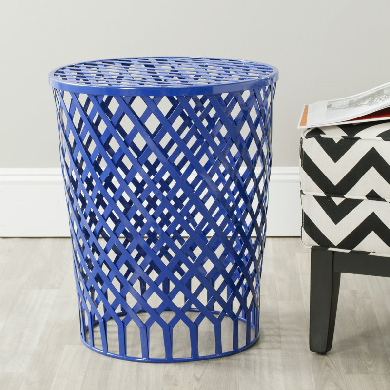 Tabouret d'appoint en treillis de fer Saphira, Orange