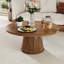 Table basse ronde cannelée 31,5 po, petite table centrale pour le salon, table basse moderne Mid-Century-619017587