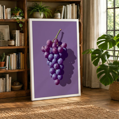 Purple Grapes Botanical - Wrapped Canvas