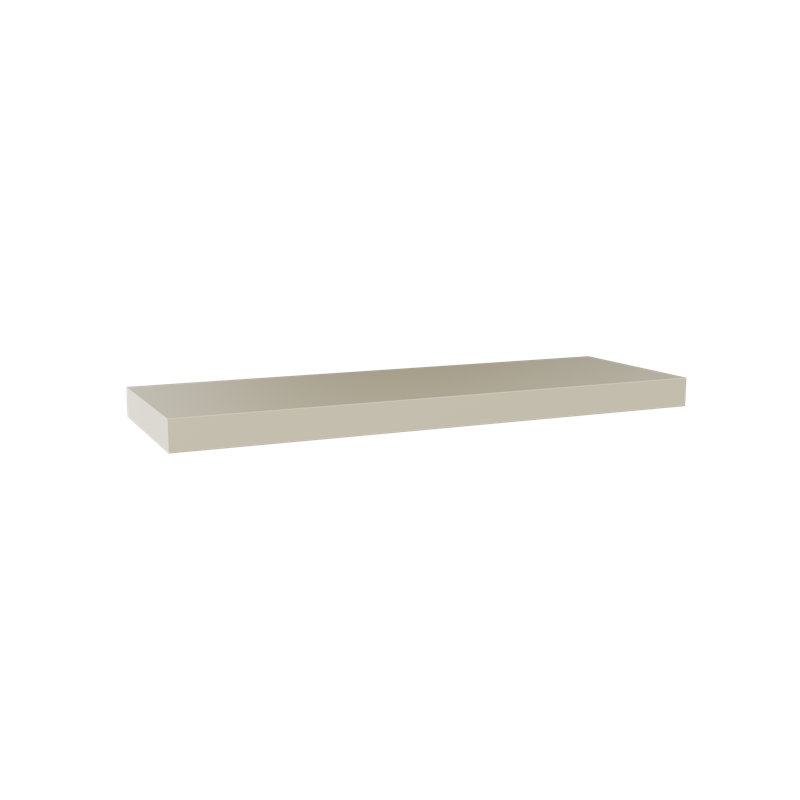 Painted Wood Floating Shelf, Beige