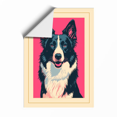 Happy Collie Modern - Framed Print