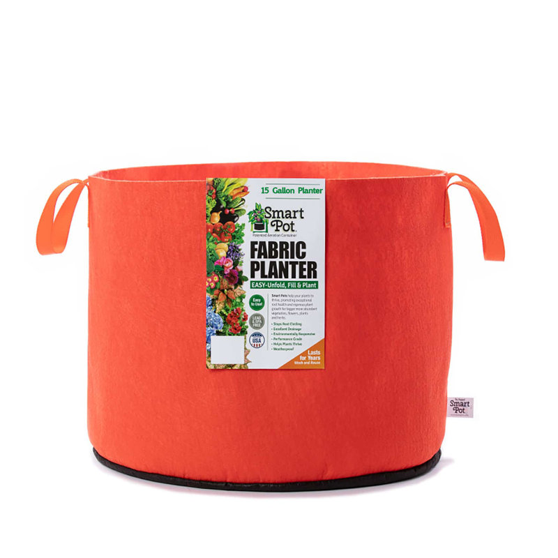 Pot Planter, 13.5 x 18 x 18, Orange