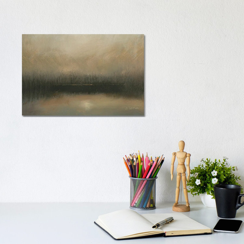 «Evening Landscape Abstract», reproduction d'art sur toile tendue