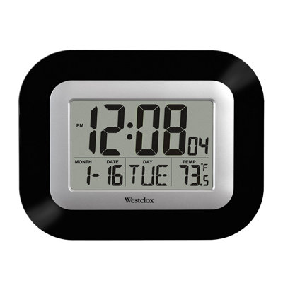 Digital Quartz Movement / Crystal Tabletop Clock with Alarm in Silver