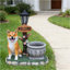 Décoration de jardin pour chien assis Akita