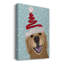 «Christmas Golden Retriever and Spring Santa Hat», toile tendue avec châssis-638524442