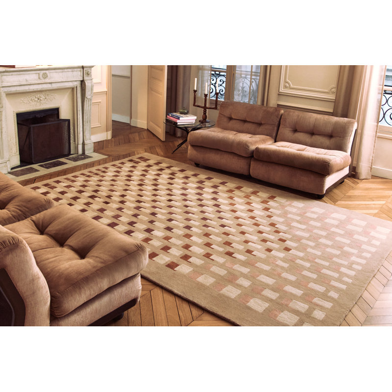 Ombra Hand Tufted Wool Geometric Area Rug, Rectangle 6'5" x 9'8"