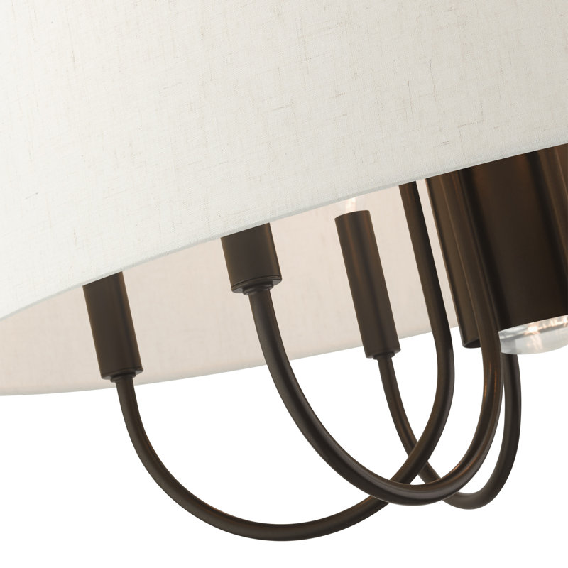 Winscombe Shaded Drum Chandelier, English Bronze