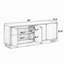 Meuble télé, buffet avec 4 portes de rangement, console multimédia en panneaux de particules de bois avec passe-câbles-460094384