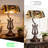 Dragonfly Stained Glass Bankers Lamp With Pull Chain, Bulb Included