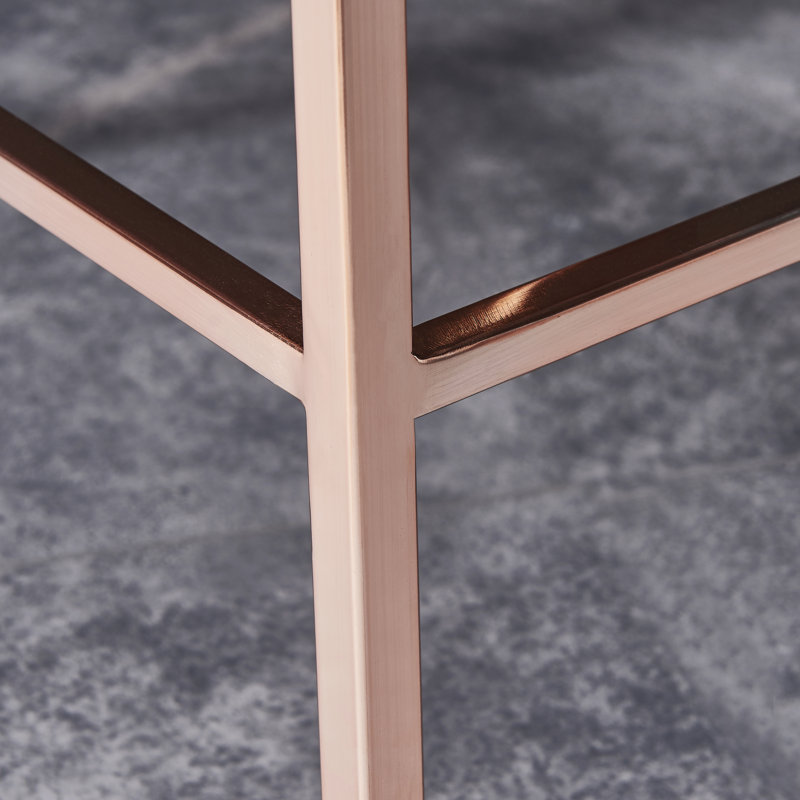 Tabouret de comptoir 25,5 po Olyver, Or rose
