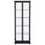 Vitrine noire à 4 tablettes