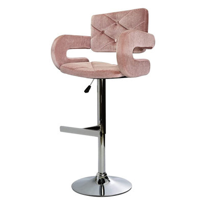 Vera Diamond Tufted Leatherette Cushioned Swivel Seat Vanity Stool with Adjustable Seat Height