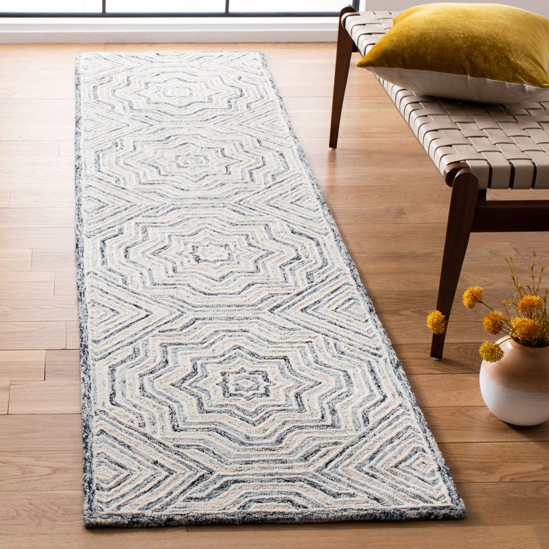 Daniel Hand Tufted Wool Geometric Rug, Runner 2'3" x 9'