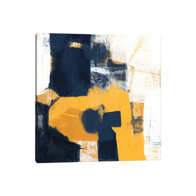 Navy & Gold II by Victoria Borges - Wrapped Canvas Gallery-Wrapped Canvas Giclée