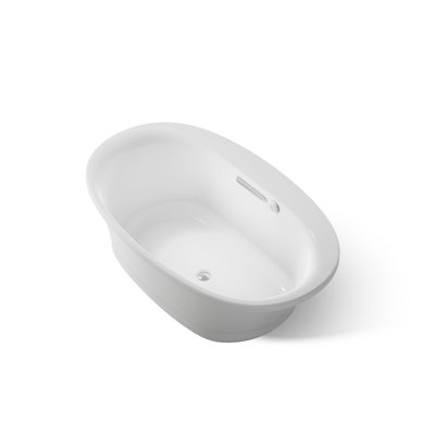 Baignoire à bulles chauffante ovale avec drain central 60 po x 36 po
