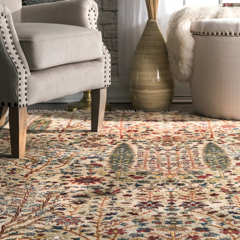 Marianna Floral Indoor Rug, Round 5'