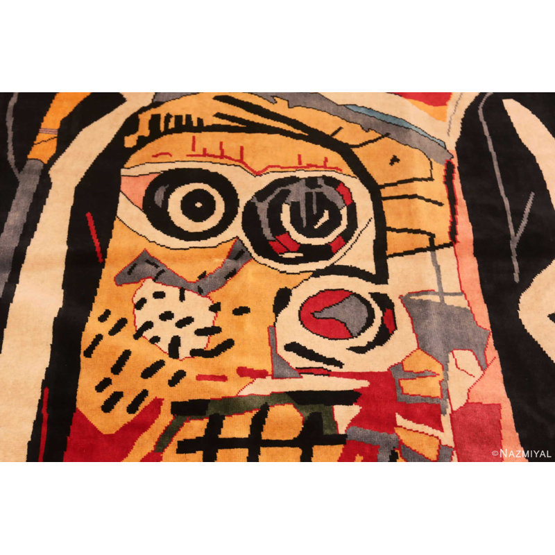 Tapis artistique moderne d'inspiration Jean Michel Basquiat