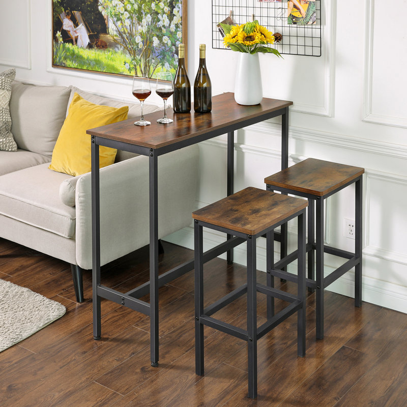 Commerce 100cm Home Bar, Rustic Brown