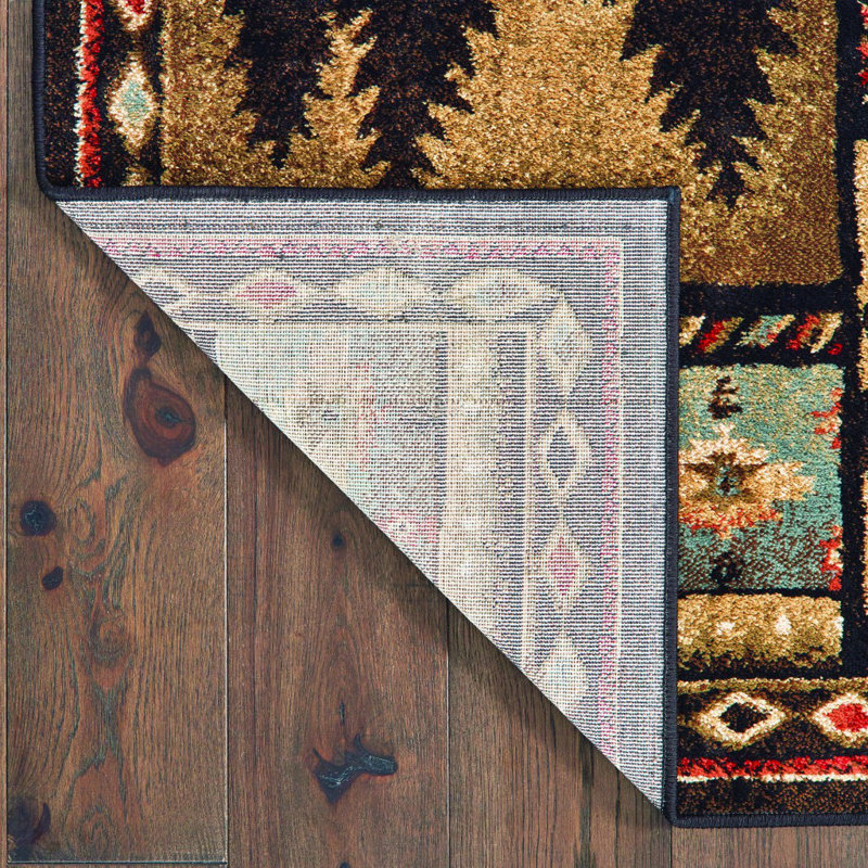 Tullbury noir / multicolore Cotulla Lodge, Rectangle 9 pi 10 po x 12 pi 10 po