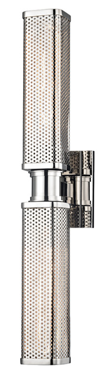 Gibbs Armed Sconce, Polished Nickel