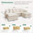 U-Shaped Corduroy Modular Sectional with Storage -415984690